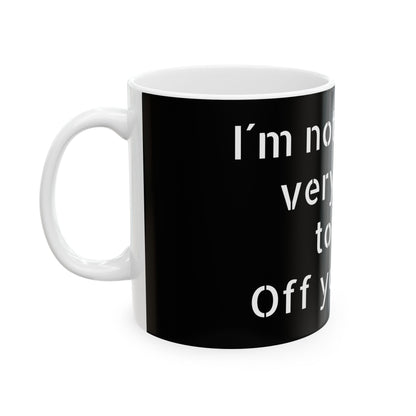 Funny Office Mug with inappropriate slogan, great for adding humour to your coffee break.