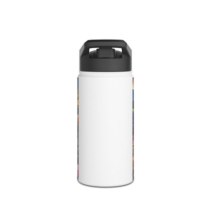 Luxury Fantasy Paddleboarding Stainless Steel Water Bottle with a sleek white design, perfect for hydration during paddleboarding adventures.