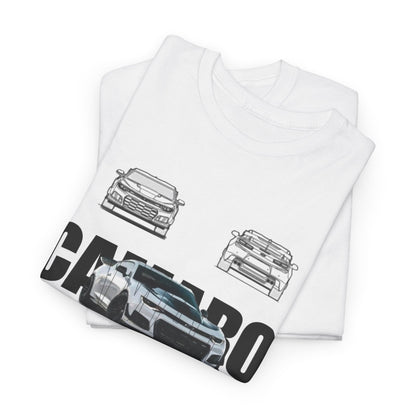 Folded Men's Camaro ZL1 T-Shirt with stylish graphic design, representing a blend of comfort, luxury, and automotive enthusiasm.