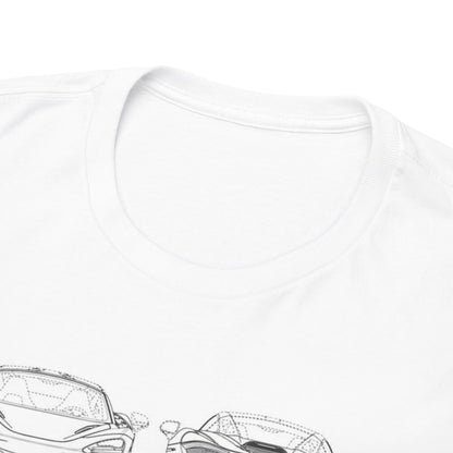 Close-up of McLaren 720S T-Shirt: High-quality neckline detail of the men’s McLaren 720S T-Shirt, highlighting the intricate design and luxury fabric.