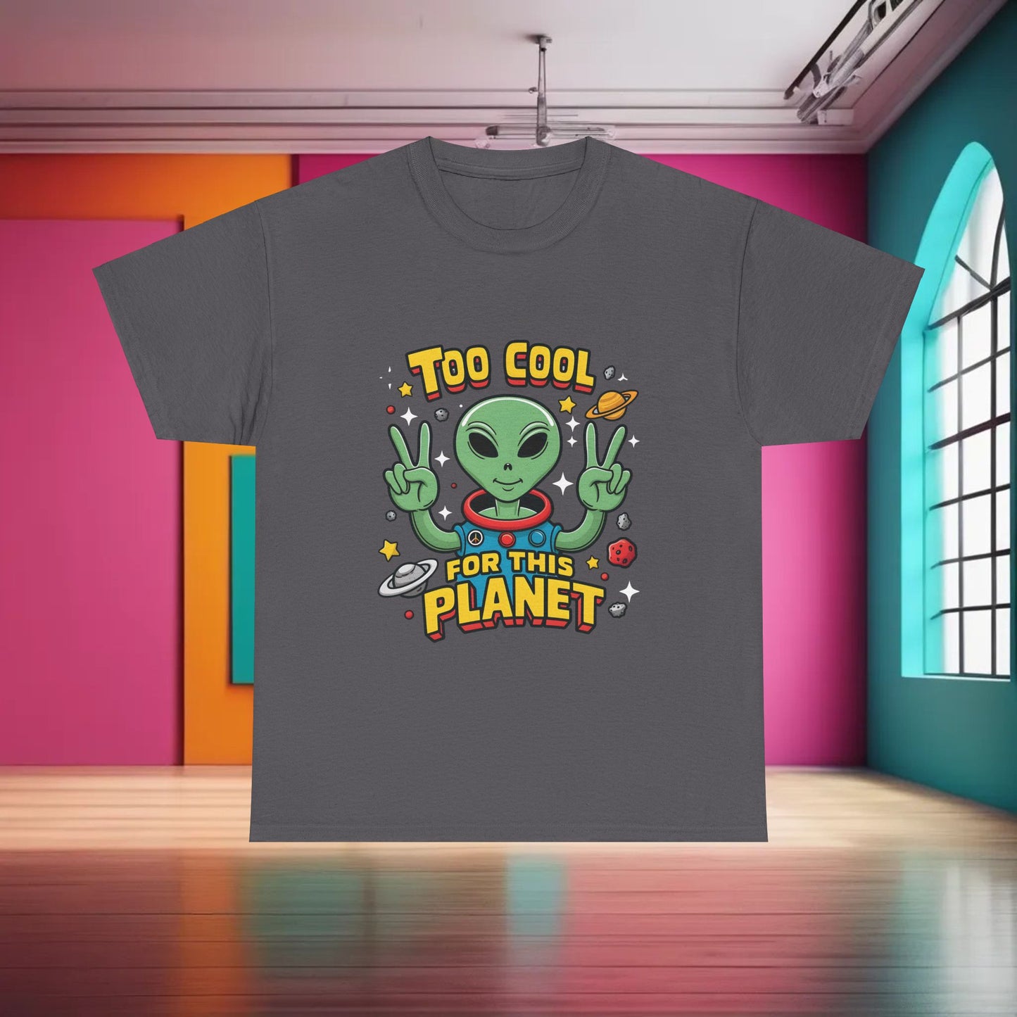 Cool Alien Graphic T-Shirt Urban Unisex Cotton