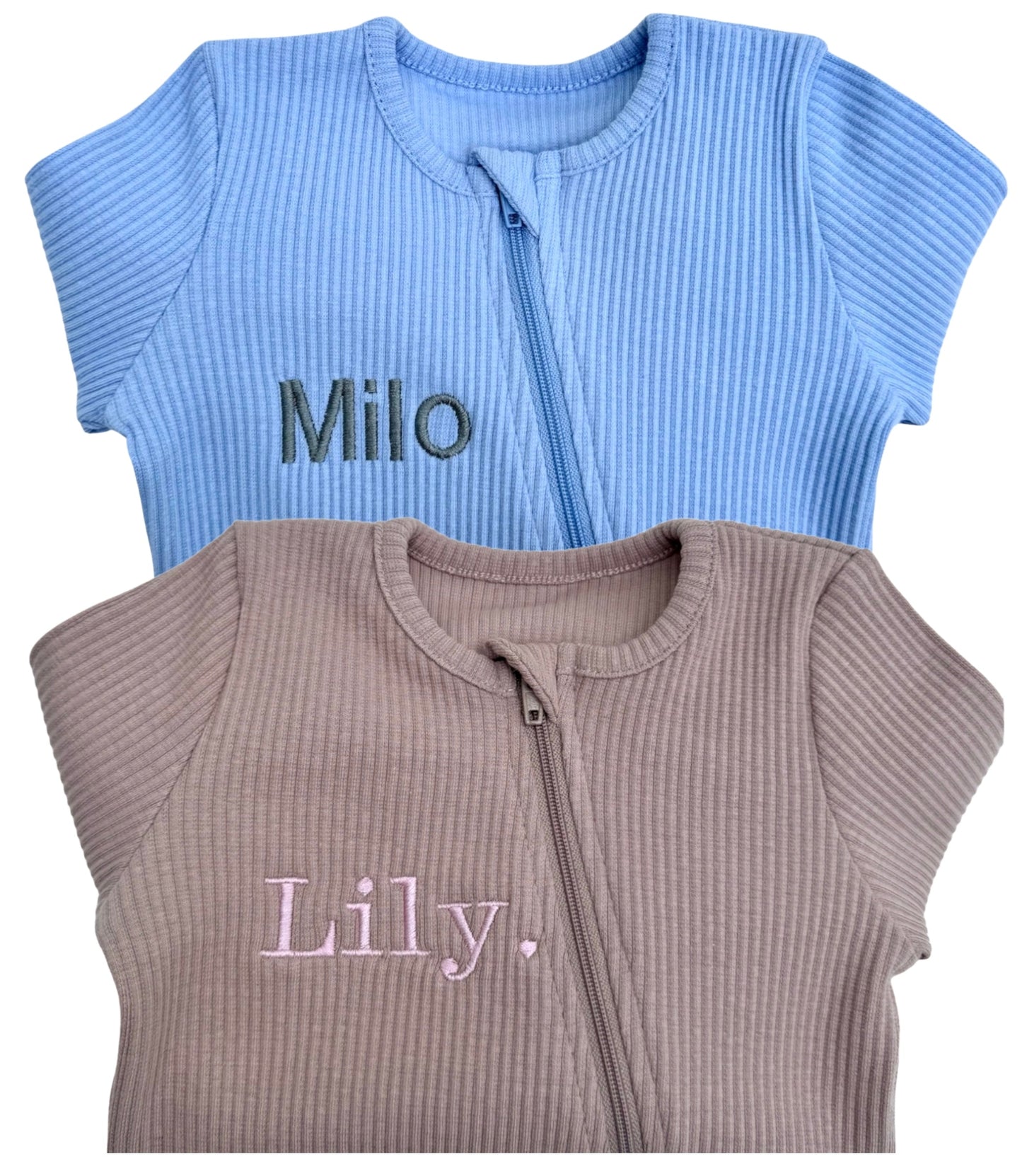 Luxury velvet mocha zip sleepsuit for babies from DreamBuy, featuring a soft skin-friendly design perfect for comfort and style.