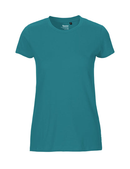Sophisticated Fairtrade Organic Cotton T-Shirt, promoting sustainable fashion with its clean lines and eco-friendly production.
