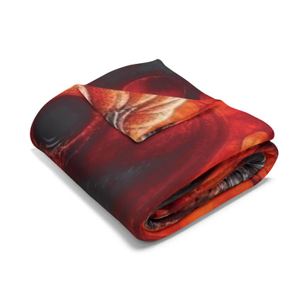 Plush Decorative and Warm Halloween Spooky Arctic Fleece Blanket rolled neatly, highlighting its exquisite texture and festive design ideal for cozying up during the spooky season.