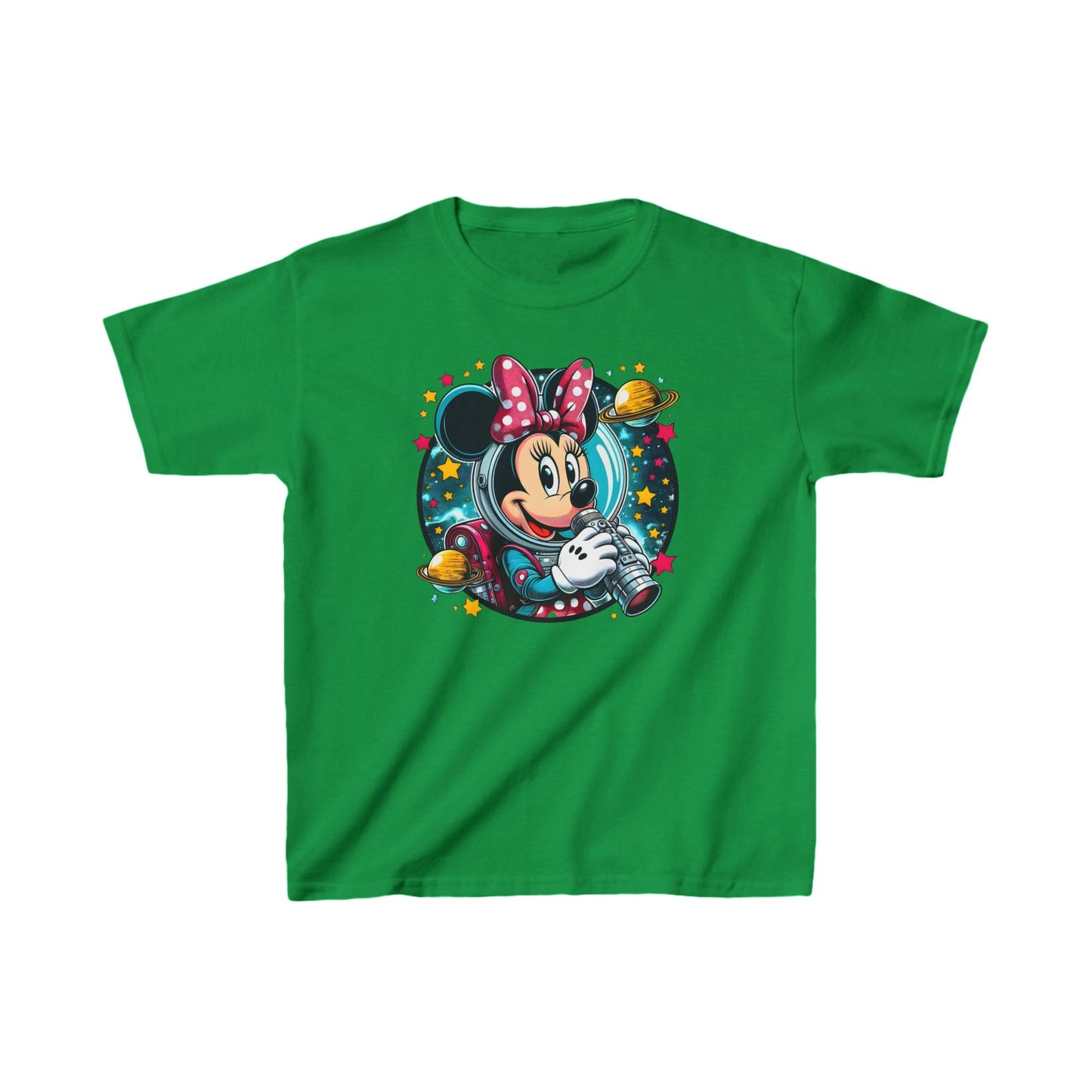 Child´s Blast Off with Minnie Mouse  Unisex Graphic Tee Shirt Kids