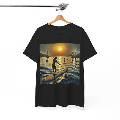 Luxurious Paddleboard T-Shirt from Dazzling Dreams Studio, crafted from premium fabric, ideal for water sports enthusiasts and outdoor adventures.