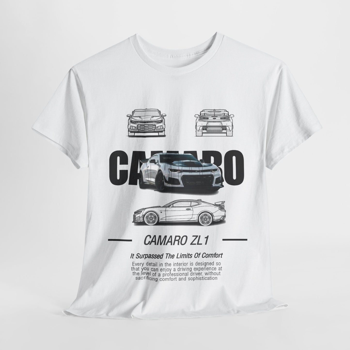 Mens Camaro ZL1 T-Shirt: Performance & Comfort Unisex Tee Design Auto Ad Style.