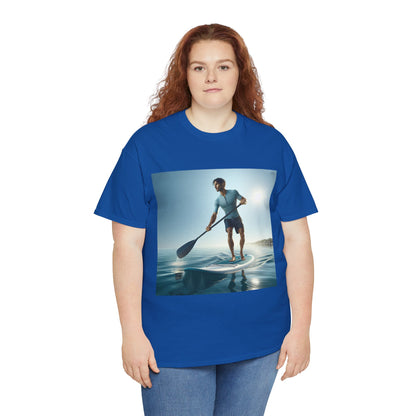Elegant paddleboarding graphic on Delightfull T-Shirt by Dazzling Dreams Studio, perfect for stylish water sports adventures.