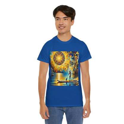 Versatile design of the Dazzling Dreams Studio Paddle Boarding T-Shirt, perfect for athleisure and casual wear, appealing to paddleboarding enthusiasts.