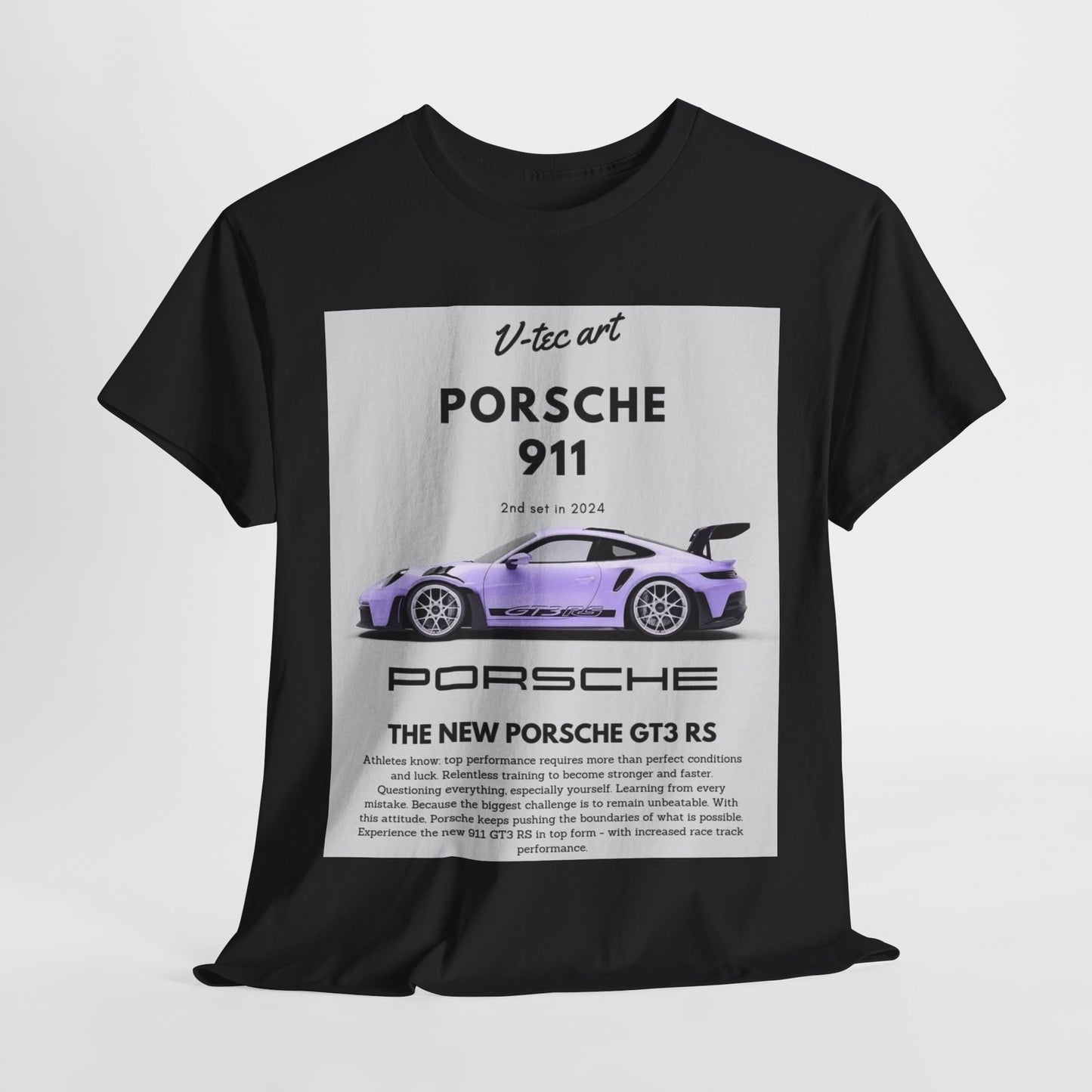 Porsche 911 GT3 RS Unisex T-Shirt: V-tec Art Men's/Women's Tee Urban Street