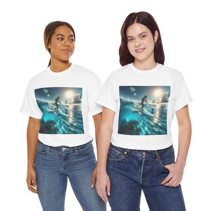 Breathable fabric of the Delightful Paddle Board T-Shirt from Dazzling Dreams Studio, ideal for nature lovers and outdoor adventures.