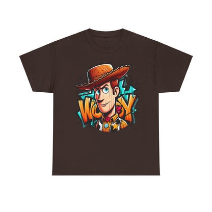 Woody Graphic Unisex Cotton Tee - Nostalgic Design showcasing Woody in charming detail, ideal for expressing individuality and a love for classic characters.