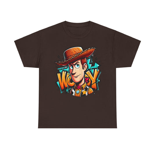 Woody Graphic Unisex Cotton Tee - Nostalgic Design showcasing Woody in charming detail, ideal for expressing individuality and a love for classic characters.