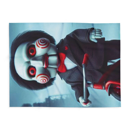 Charming decorative and warm Halloween jigsaw Arctic fleece blanket featuring whimsical Halloween designs, ideal for an elegant and festive atmosphere.