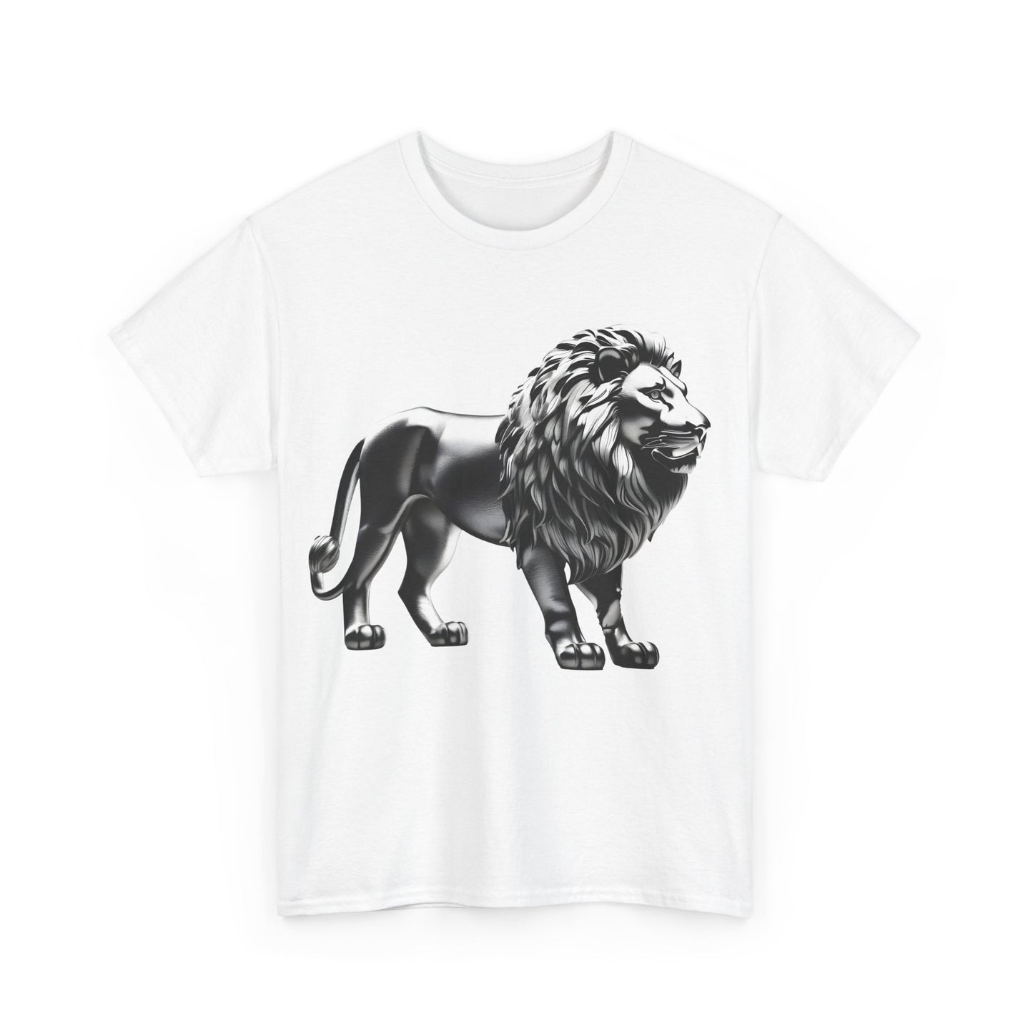 Silver majestic lion Graphic T-Shirt, Urban Streetwear Top, Unisex Cotton