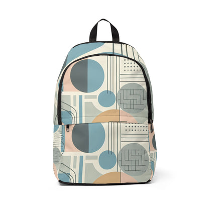 Dazzling Dreams Studio Geometric Backpack in pastel shades, showcasing modern design with elegant lines for luxury daily adventures.