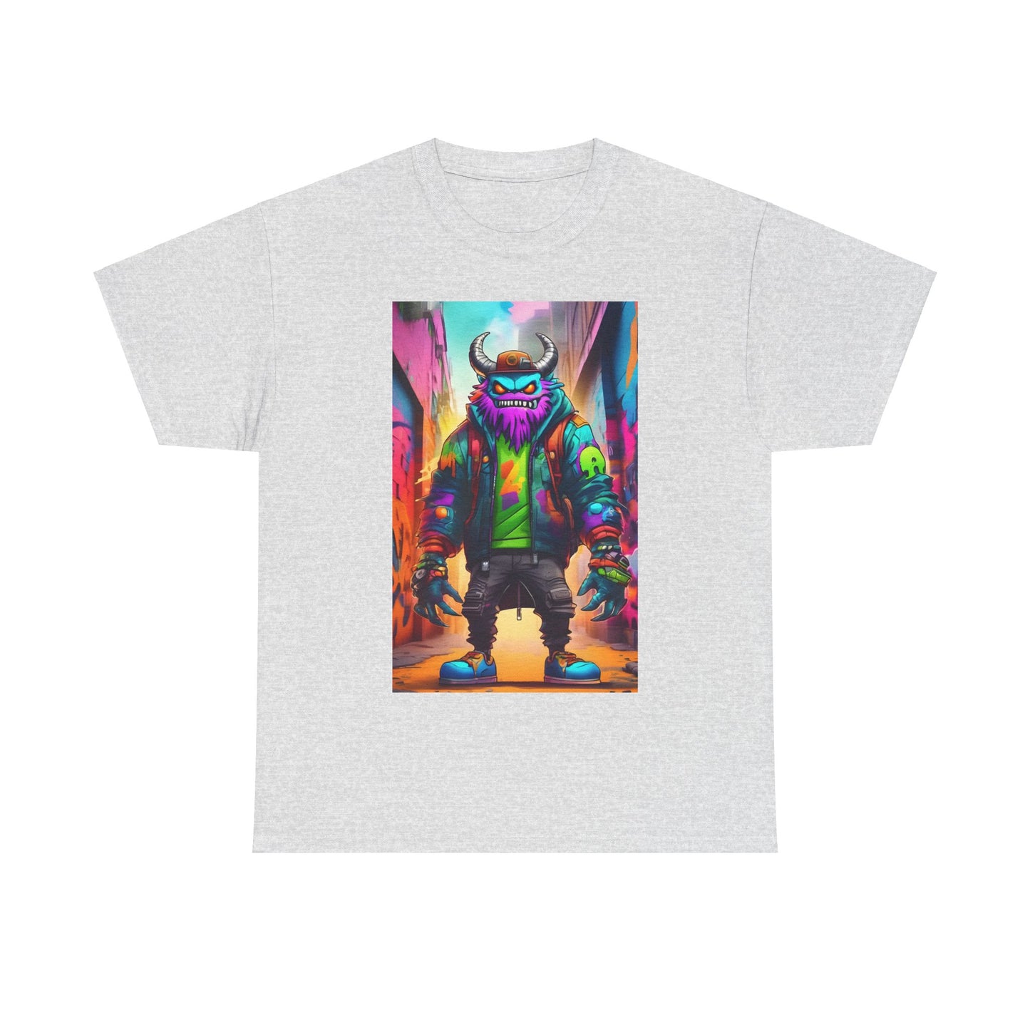 Street Monster Graphic T-Shirt, Urban Streetwear Top, Unisex Cotton