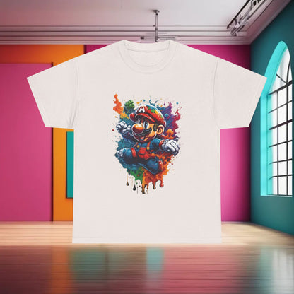 Luxury unisex cotton Computer Game Character Graphic T-Shirt featuring a vibrant illustration of an iconic gaming character, perfect for urban fashion enthusiasts.