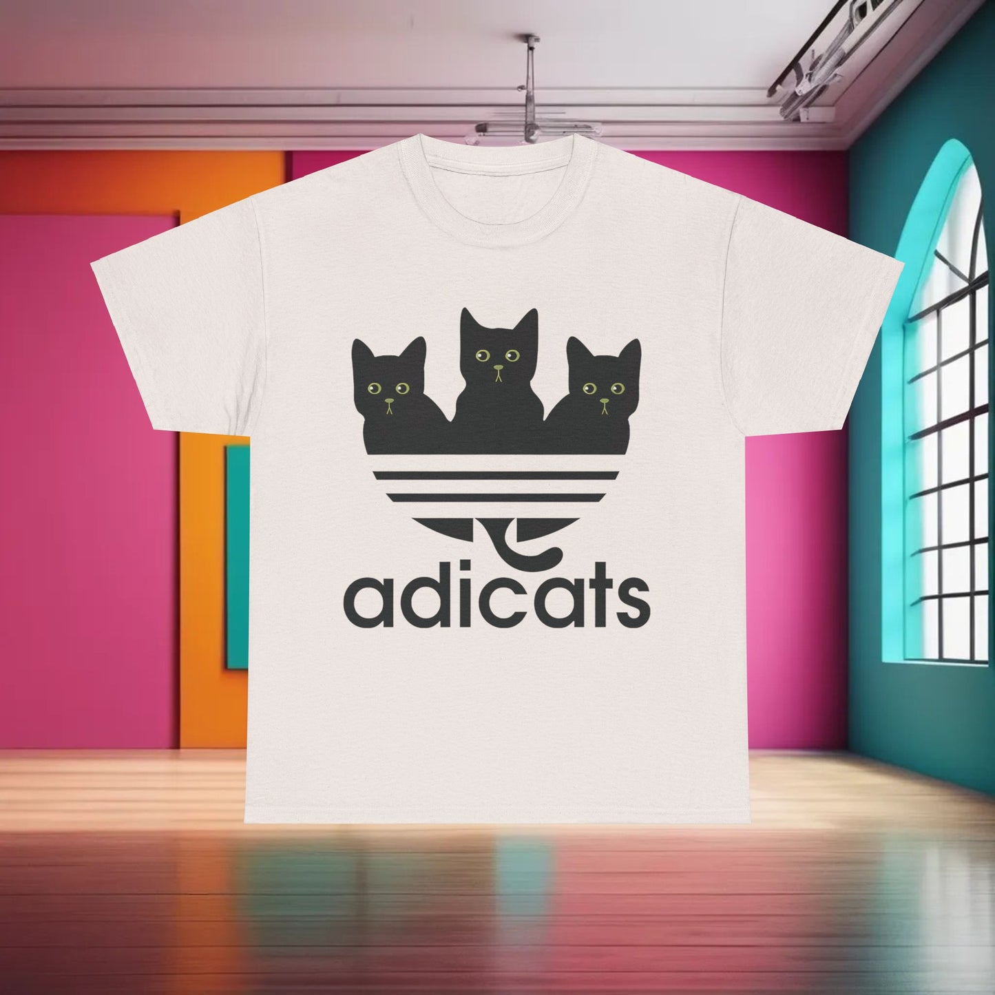 Adicats Logo Graphic T-Shirt Urban Streetwear Unisex Cotton