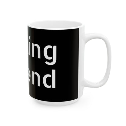 Glossy finish of the Inappropriate Slogan Ceramic Mug showcasing its funny F-word slogan, microwave and dishwasher safe.