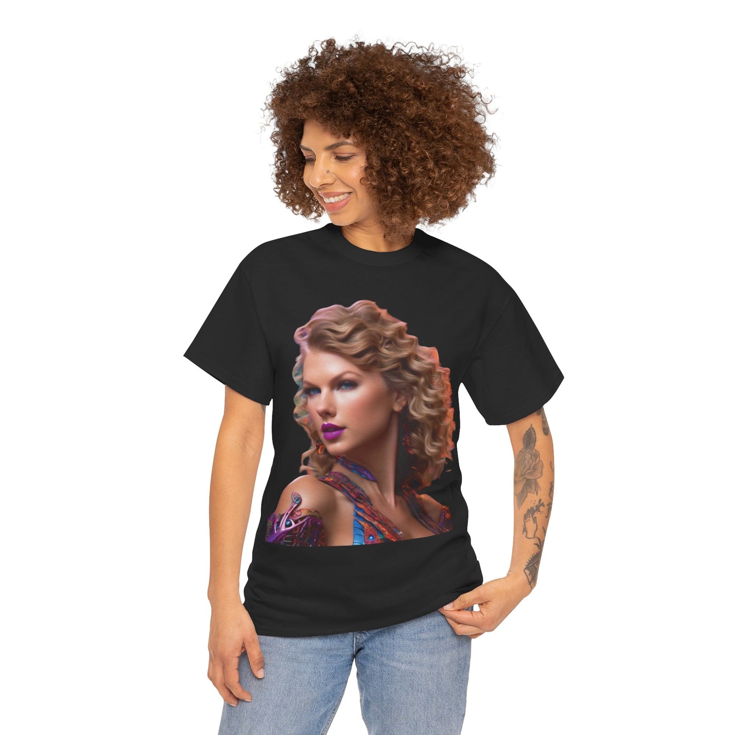 Swifties psychedelic  Taylor Swift Heavy Cotton Tee