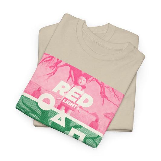 Folded Squid Game Unisex Men´s Women´s Graphic Cotton Funny T Shirt Tee, showcasing the captivating 'RED LIGHT GREEN LIGHT' design, perfect for those seeking unique and stylish attire in the urban fashion scene.