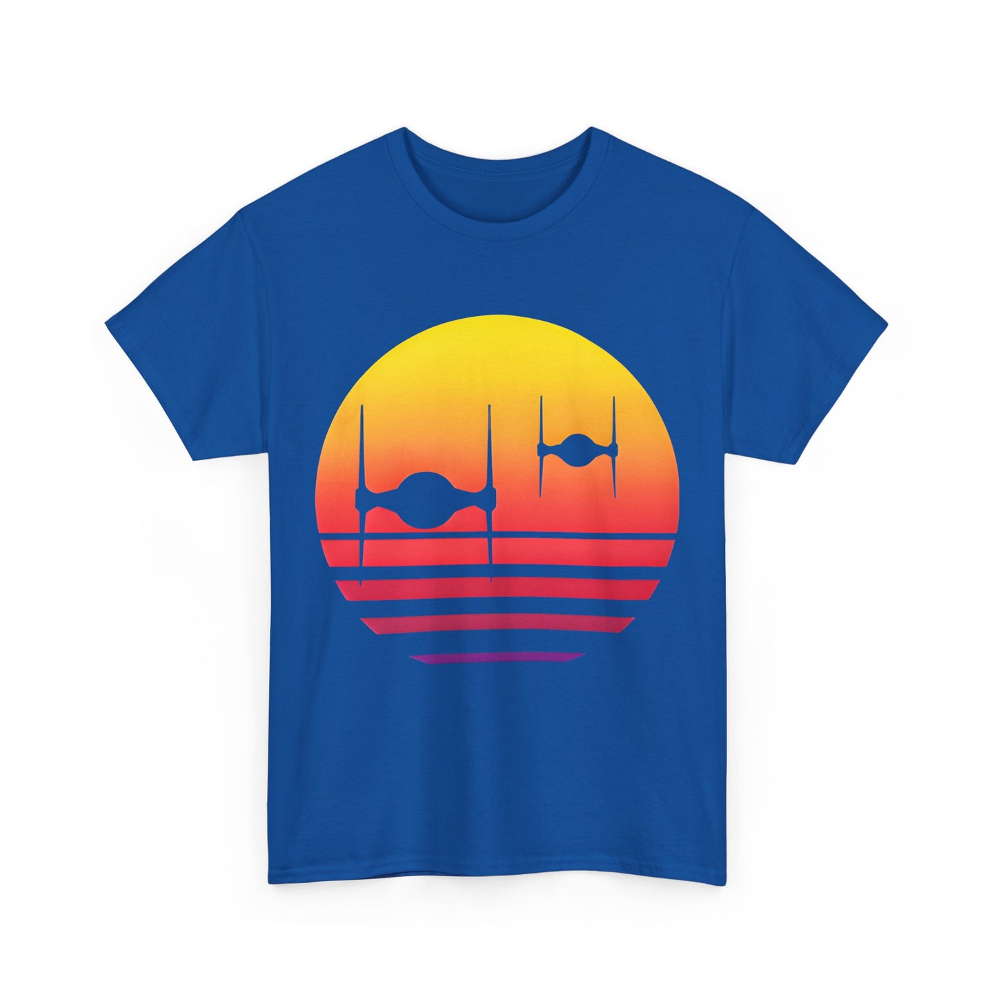 Tie Fighters Sunset Star Wars Graphic Unisex  Tee Shirt