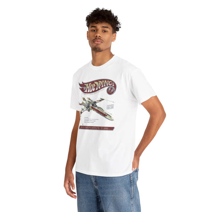 Model wearing the X Wing Star Wars Unisex Mens Graphic Cotton Funny T Shirt Tee Vintage Hot Wings, confidently showcasing the iconic starfighter design and perfect blend of style and comfort.