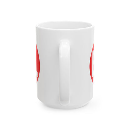 Stylish Buy N Large Logo Wall-E Ceramic Mug on a vibrant office desk, proving that even serious work calls for a bit of robot-inspired fun!