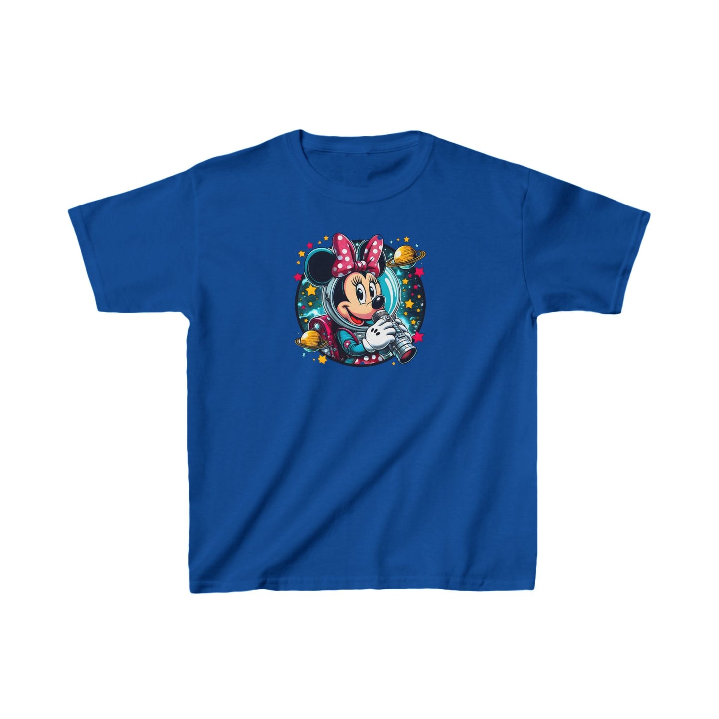 Child´s Blast Off with Minnie Mouse  Unisex Graphic Tee Shirt Kids