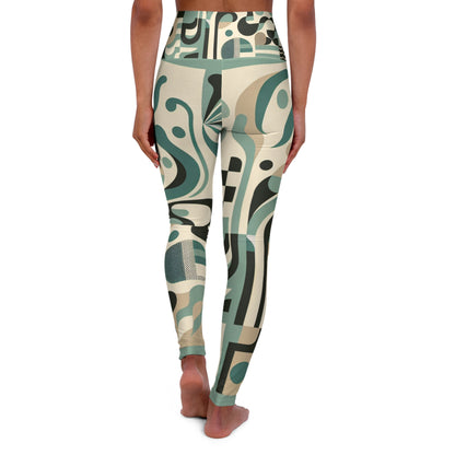 Close-up of the luxurious fabric of Vivienne Starlight High-Waisted Leggings from Dazzling Dreams Studio, highlighting the soft texture and vibrant pastel green aesthetic.