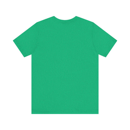 Sabrina Carpenter Inspired Unisex Short Sleeve Tee, back view, featuring a vibrant green hue perfect for effortless elegance.