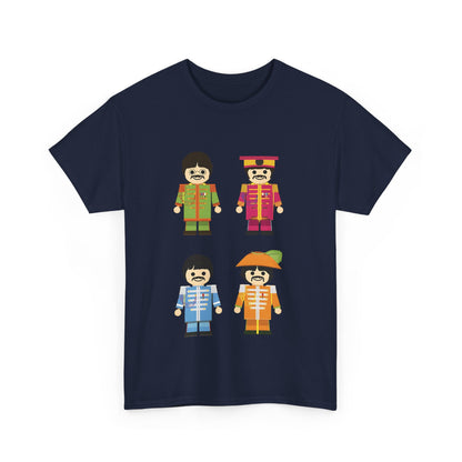 The Toy Beatles Graphic T-Shirt Urban Unisex Cotton Tee illustrating iconic characters of The Beatles in a chic design, tailored for those who appreciate luxury meets nostalgia.
