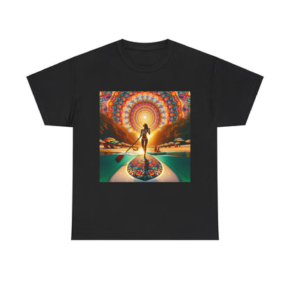 Elegant Delightfull Paddle Board T-Shirt by Dazzling Dreams Studio featuring a serene paddleboarding design, perfect for water sports enthusiasts.