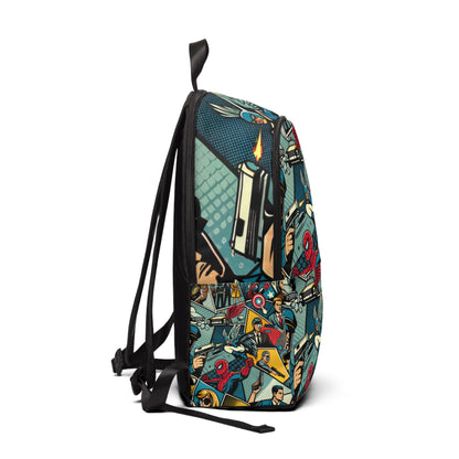 Close-up of the spacious main compartment of the Vibrant Pop Art Chic Backpack from Dazzling Dreams Studio, featuring premium materials and sophisticated elegance.