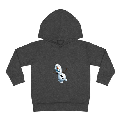 Girls Olaf Frozen Hoodie in chic dark grey fleece, decorated with a charming Olaf graphic from the Frozen movie, suited for little ones aged 2-5 years.
