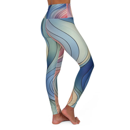 Versatile Pastel Prism Leggings from Dazzling Dreams Studio displayed with a stylish top, exemplifying modern fashion and sophisticated activewear.