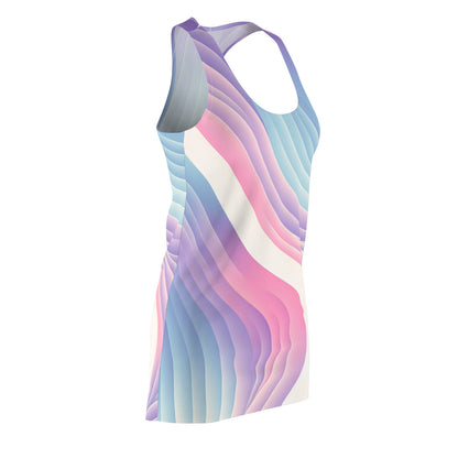 Dazzling Dreams Studio's Valerie Couture Gradient Dress featuring a gorgeous gradient design and racerback style, perfect for expressing individuality in luxurious fashion.