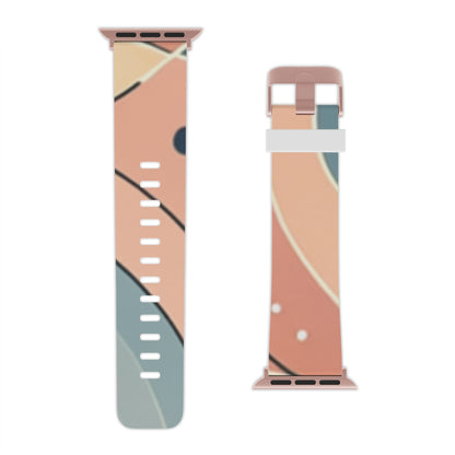 GraphixGenius Modern Pastel Pattern Apple Watch Strap - Luxurious modern strap with a pastel geometric pattern, perfect for adding elegance to your wrist.