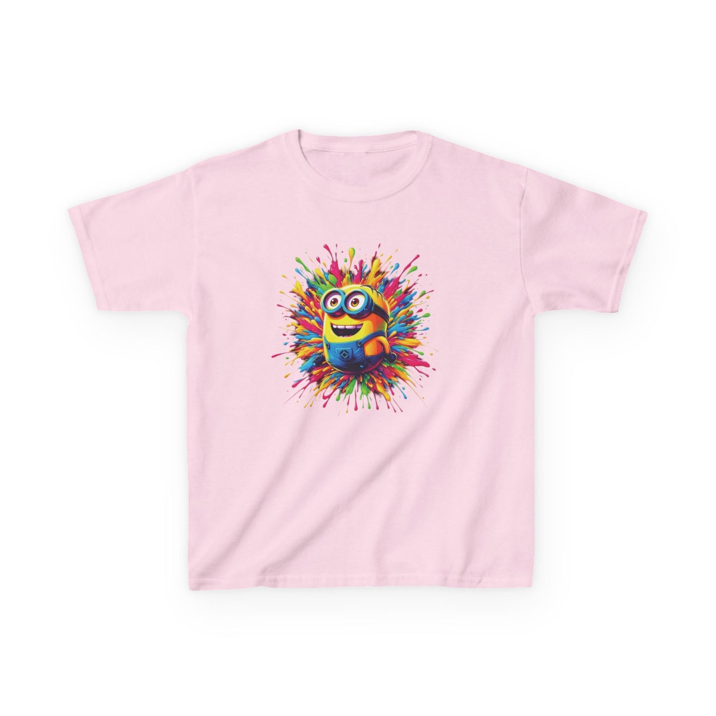 Kids Minion Paint Splash T Shirt Bright Color Illustration Childs Boys Girls