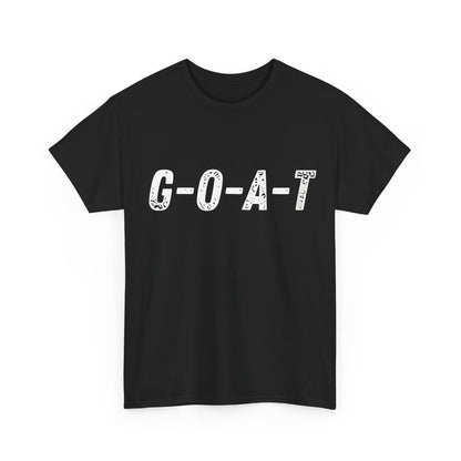 Greatest of All Time GOAT Graphic T-Shirt Urban Unisex Cotton Tee in black, featuring a stylish G-O-A-T print that embodies sophistication and contemporary fashion.