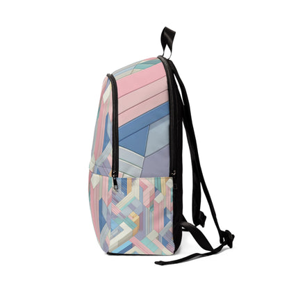 Adjustable straps of the Pastel Perfection Geometric Backpack by Dazzling Dreams Studio, designed for comfort and ease, blending utility with luxurious style for everyday use.