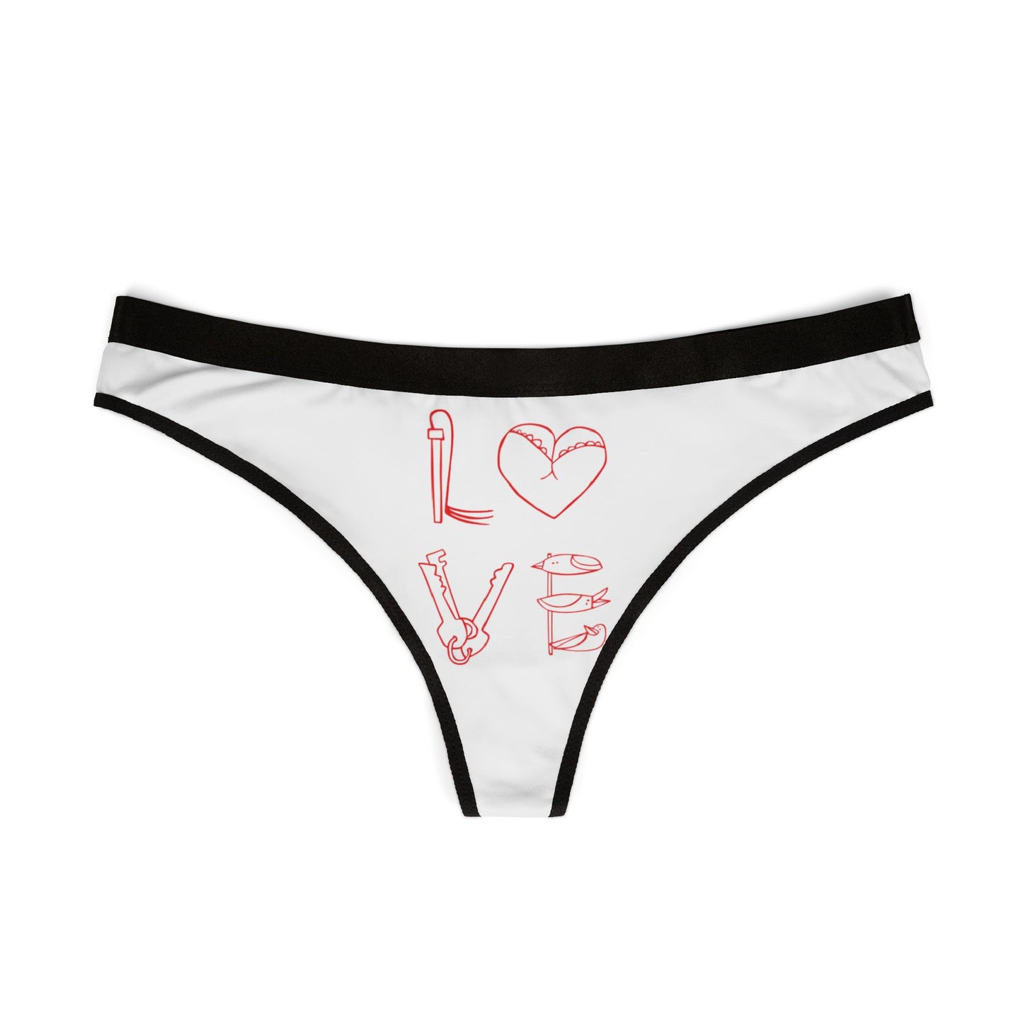 Valentines Naughty Gift Cheeky Women´s Thong funny Birthday Anniversary LOVE