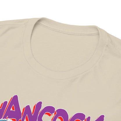 Close-up of the luxurious neckline of the Boa Hancock T-Shirt, emphasising the soft fabric and intricate design details.