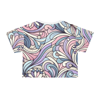 Versatile styling of the Aria Bellefonte Pastel Crop Top by Dazzling Dreams Studio, perfect for pairing with high-waisted jeans or summer skirts.