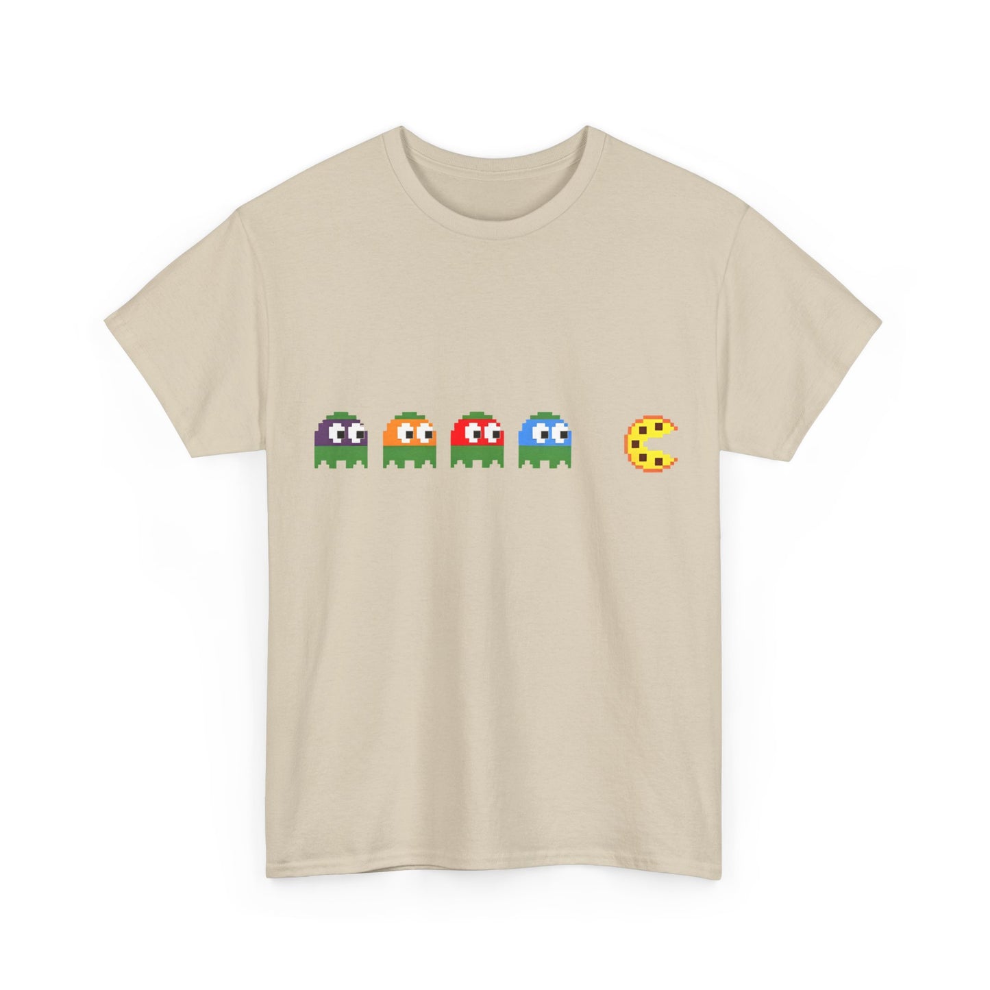 Teenage Mutant Ninja Turtles Pizza Pacman Graphic Unisex  Tee Shirt