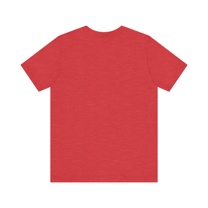 Back view of the Sabrina Carpenter Inspired Unisex Short Sleeve Tee featuring a luxurious vibrant lipstick print.