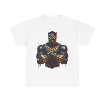 Elevate Your Style With The Black Panther Unisex Graphic Tee – Iconic Marvel Superhero Design featuring Black Panther in a bold illustration on a clean white t-shirt.