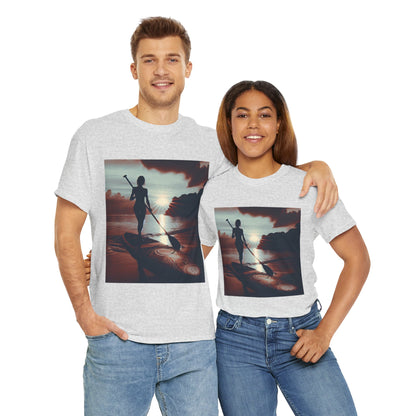 Stylish and versatile Delightful Paddle Board T-Shirt, ideal for casual beach days or sporty events, crafted by Dazzling Dreams Studio.