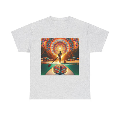 Delightfull Paddle Board T-Shirt showcasing a luxury nature-inspired design, perfect for water sports enthusiasts, by Dazzling Dreams Studio.